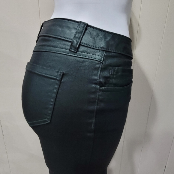GB Skinny Jeans Coated Green Slimming Women's Sz M - Picture 7 of 14